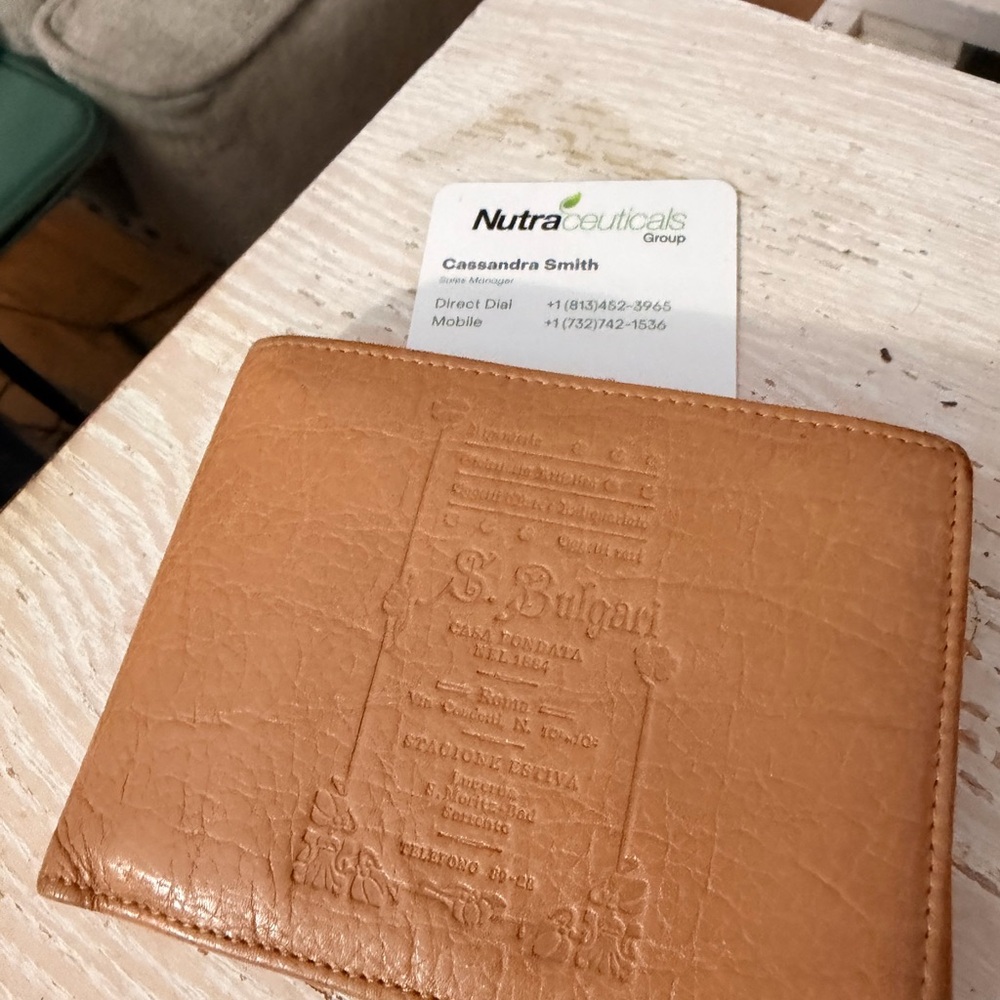 Bulgari unisex leather wallet.  beyond soft. like new !
